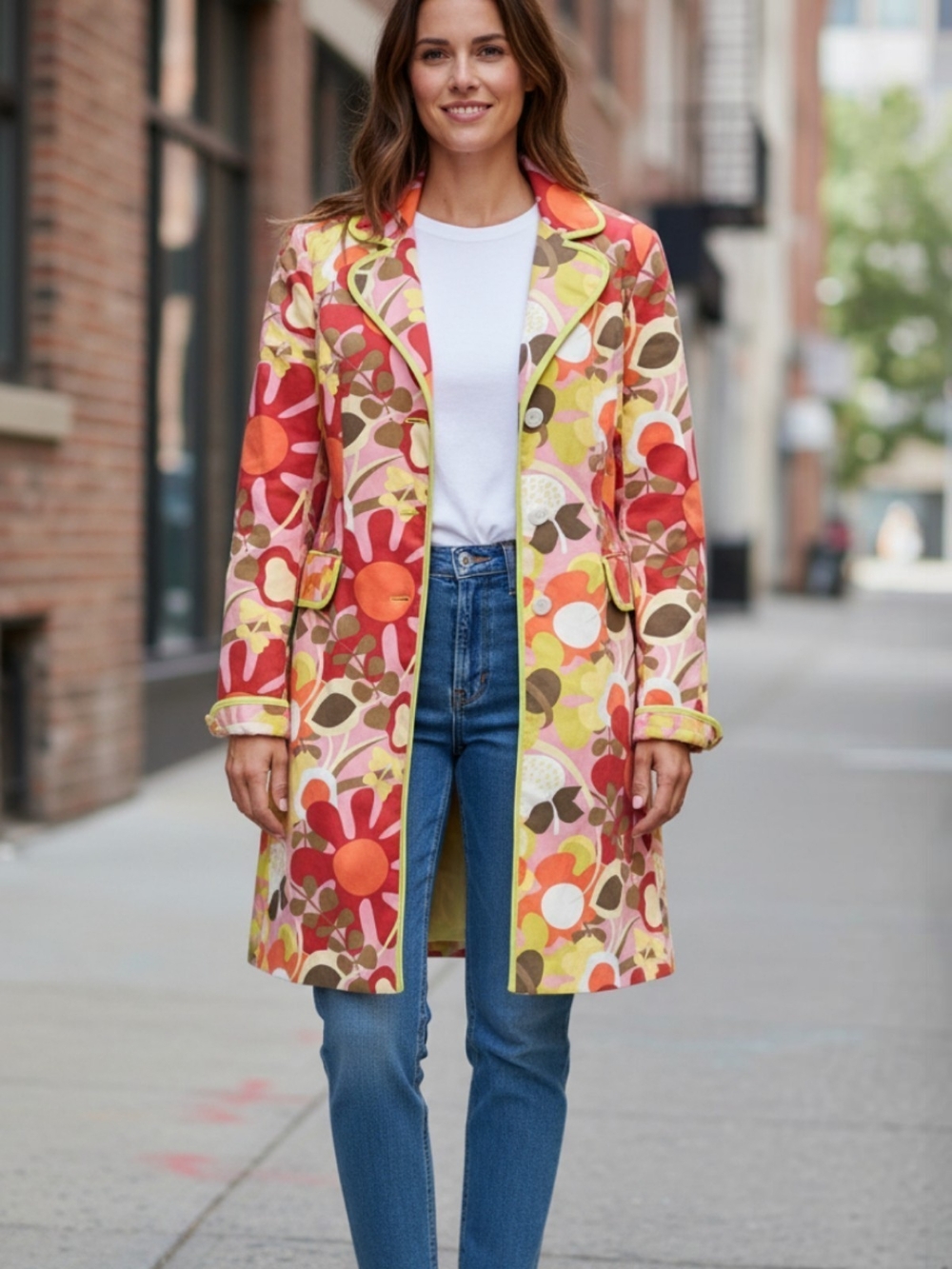 View Collection Women's Floral Coat - Multicolor